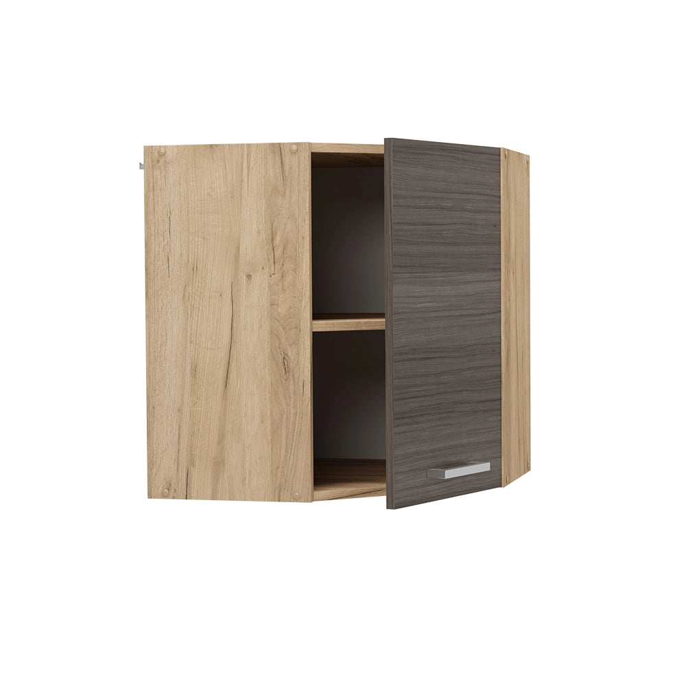 Mobile angolare da cucina R-Line Grigio nobile/Rovere dorato 57 cm Vicco