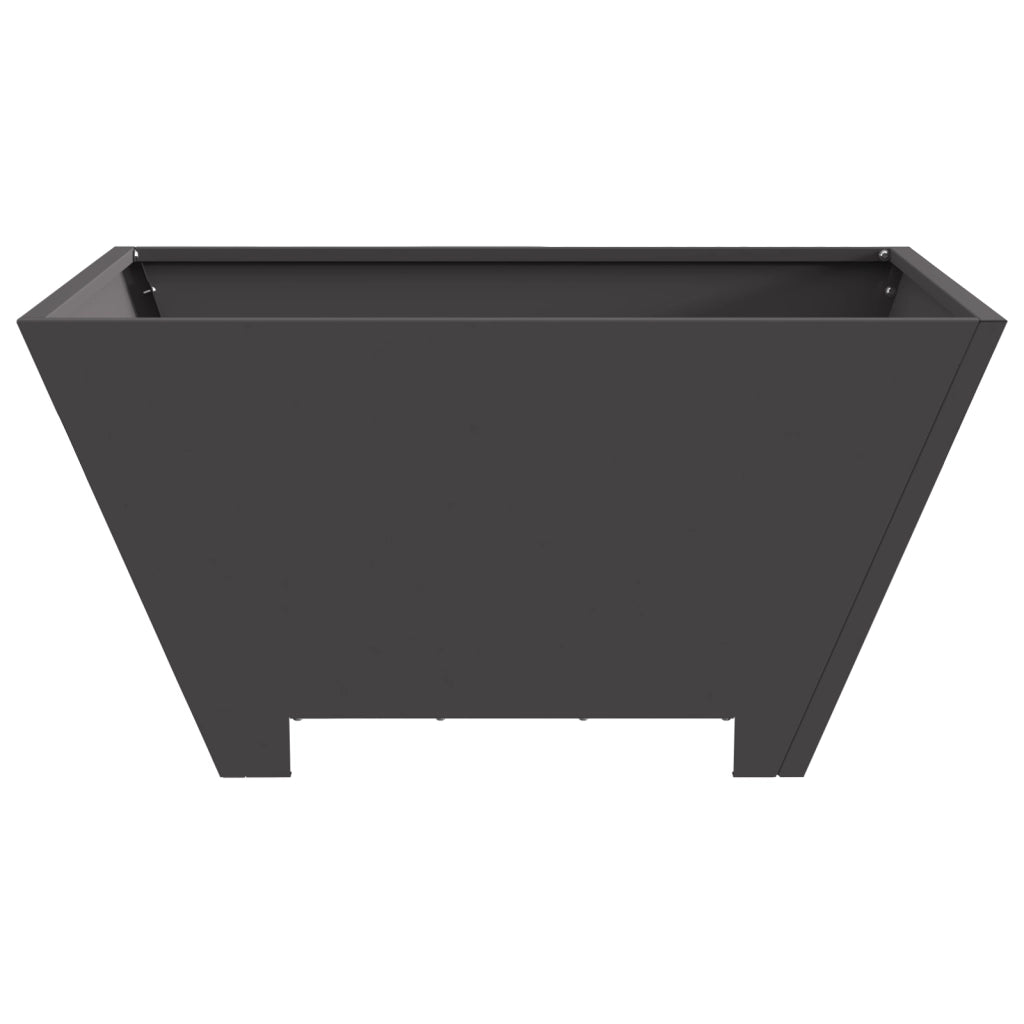 Braciere Quadrato Nero 60x60x30 cm Acciaio