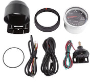Misuratore di pressione a LED 60 mm - Drukmeter universale - Turbometro - Auto da corsa - Alta finitura - Scala fino a 200 kPa