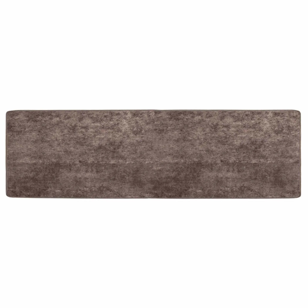 Runner Tappeto MARSA Grigio 50 x 150 cm Poliestere e PVC