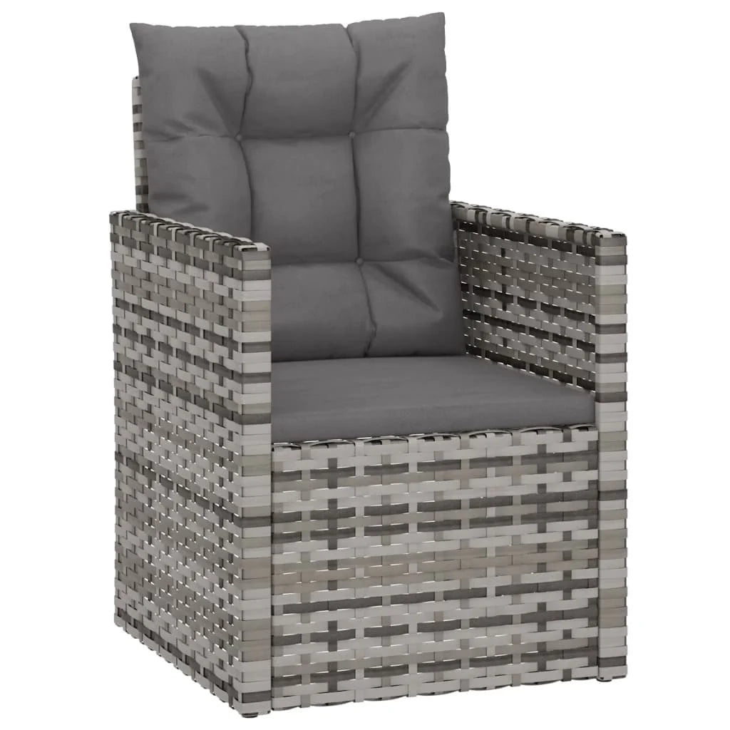 Mobili da giardino mobili da esterno set di mobili con cuscini 4 pezzi in resina intrecciata grigia 02_0018294