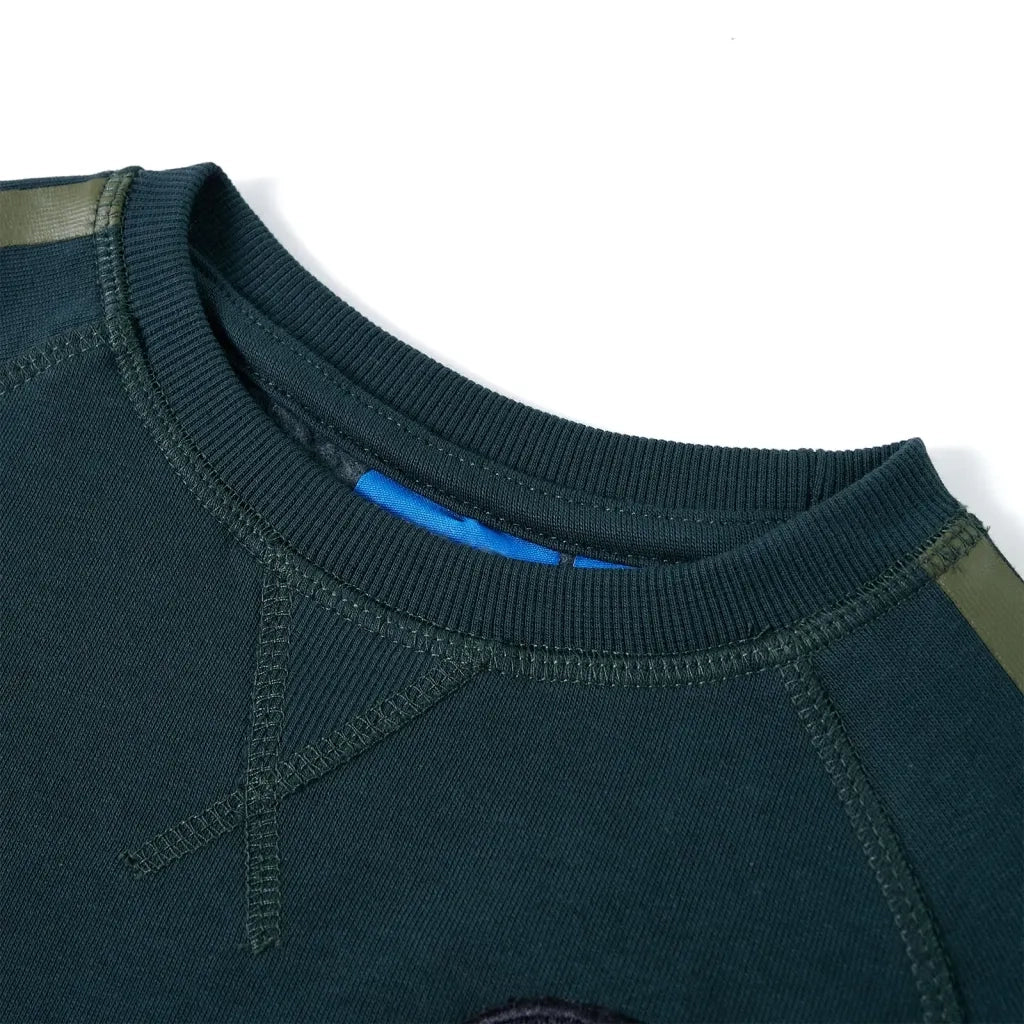 Felpa per Bambini Verde Muschio 140cod mxl 132910