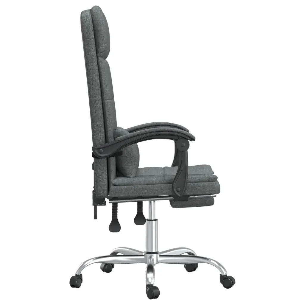 Sedia da Ufficio Massaggio Reclinabile Grigio Scuro in Tessuto cod mxl 16950