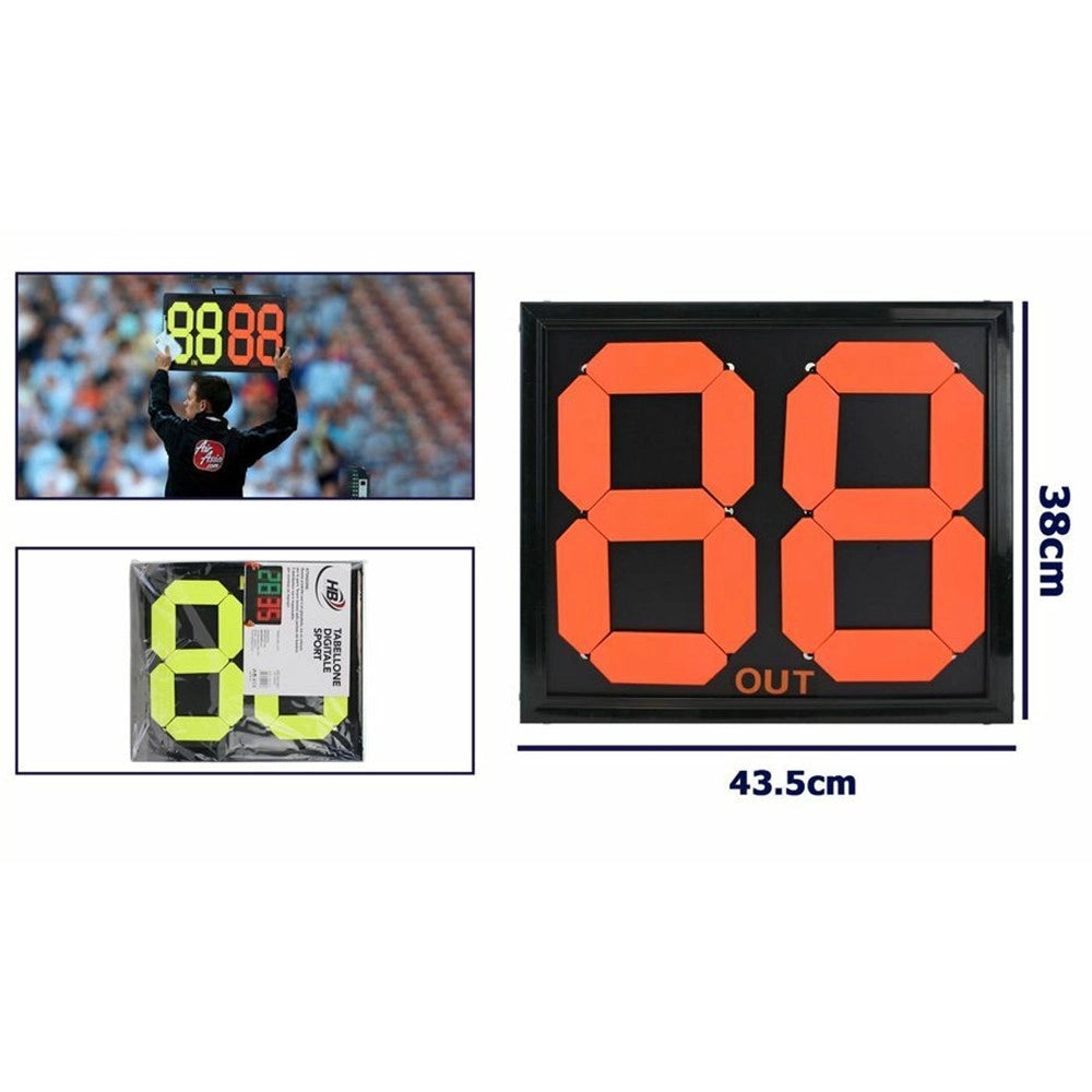 Trade Shop - Tabella Tabellone Partita Cambi Calcio Sport Sostituzioni Doppio 2 Cifre -