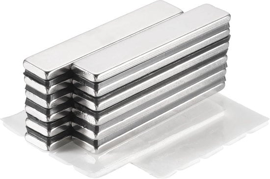 12 pacchi di magneti forti, magneti extra forti, magneti rettangolari per lavagne magnetiche, uffici, lavagne magnetiche, armadi cucina, attrezzi per hobby (50 x 10 x 3 mm)