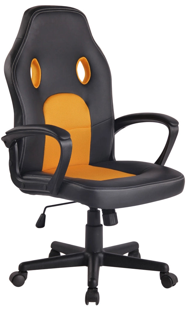 Sedia Gaming Elbing In Similpelle Nero/giallo