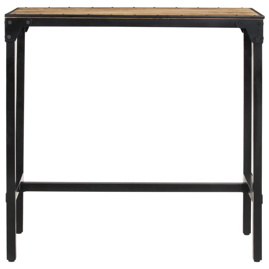 vidaXL Set Bar 5pz Legno Massello Mango Grezzo e Metallo