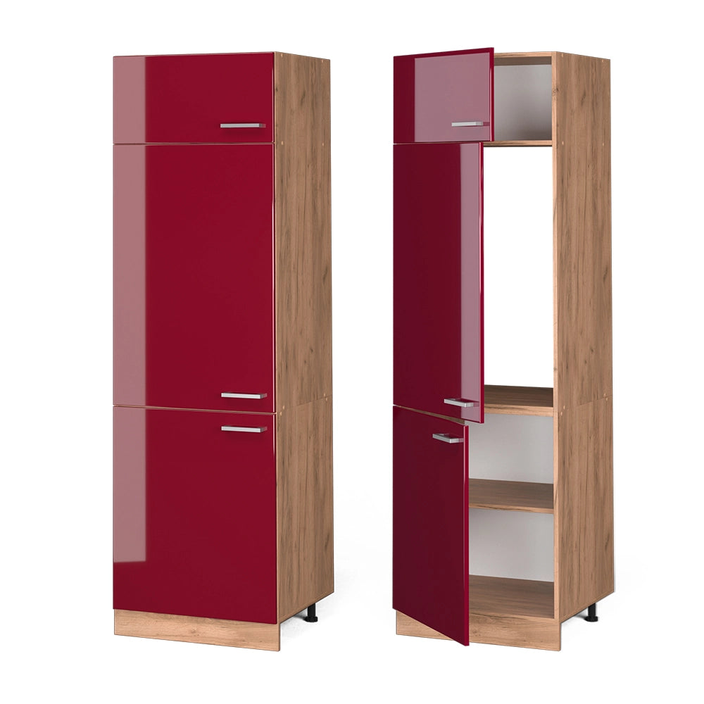 Vicco Armadio frigorifero Rosso lucido 60 cm
