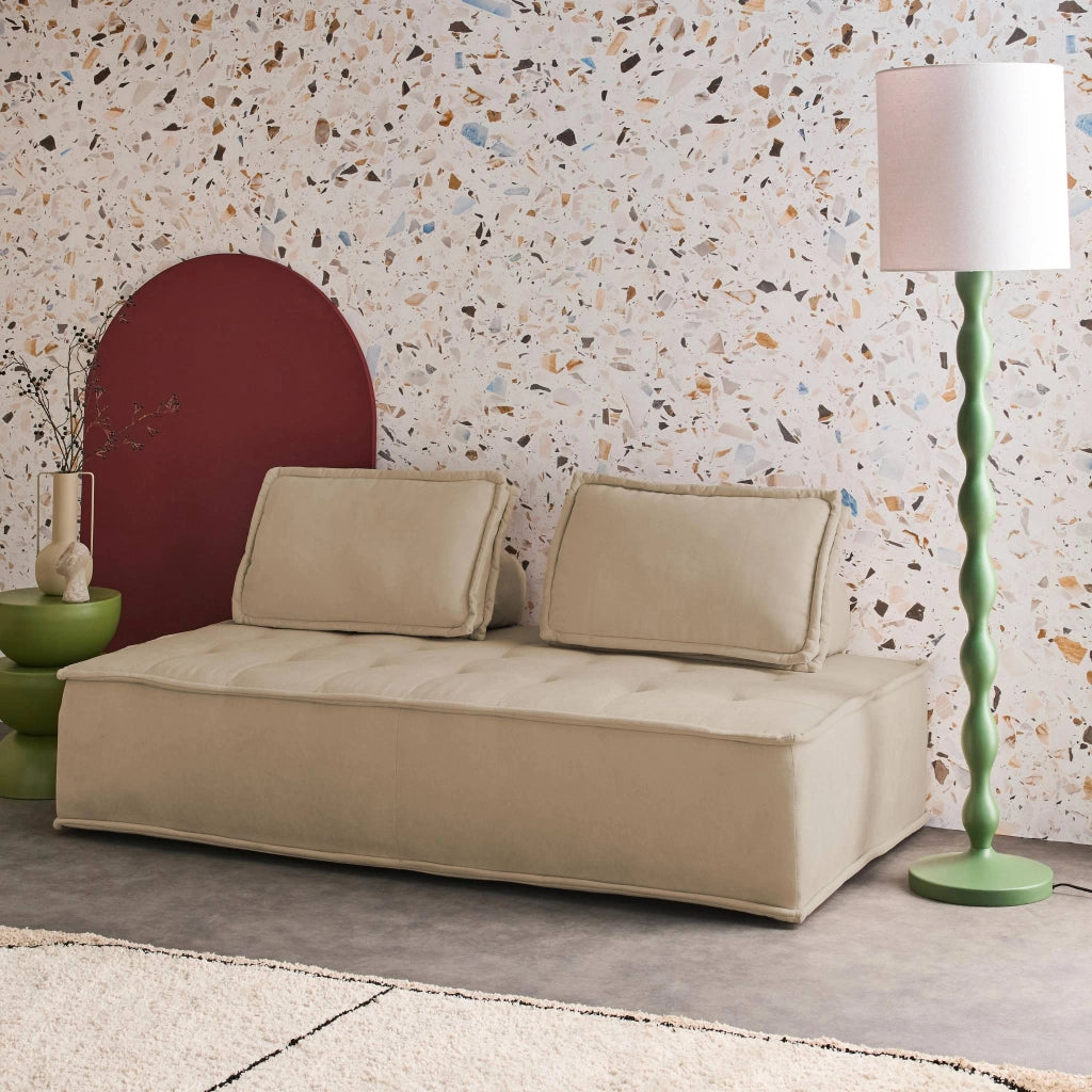 Divano modulare, 2 posti, beige