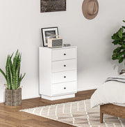 Cassettiera moderna con 4 cassetti 47 x 29 x 75 cm bianca