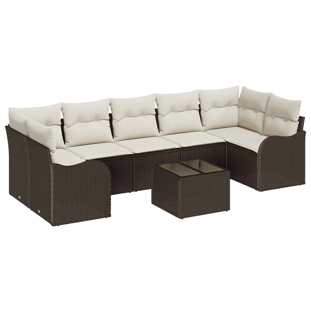 Set Divano da Giardino Marrone 55 x 55 x 37 cm polyrattan