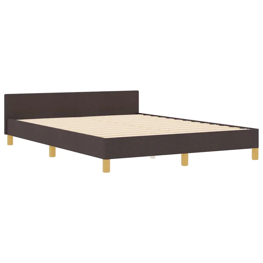 Struttura del letto Marrone scuro 160 x 200 cm Tessuto 3344819