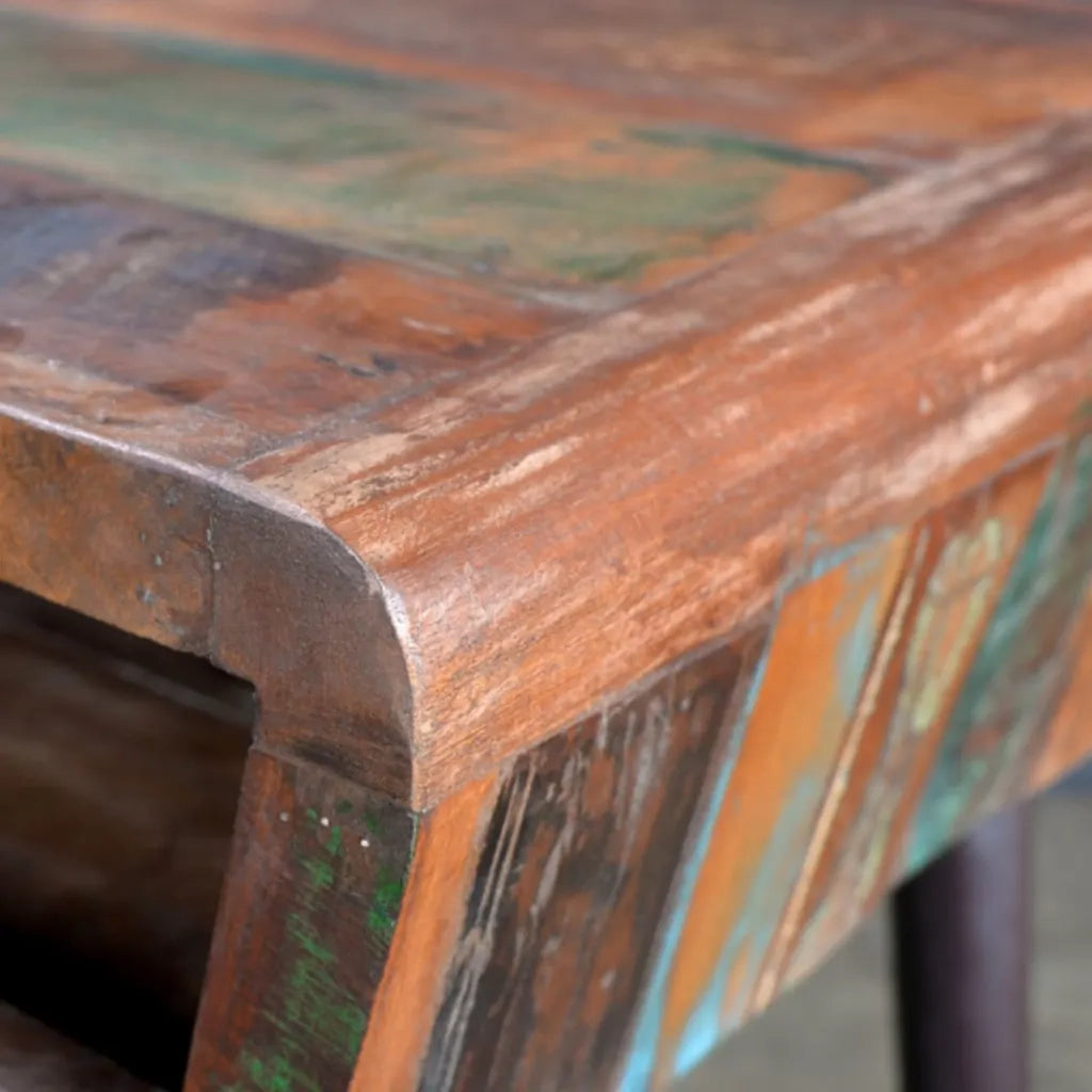 Scrivania in Legno di Recupero con Gambe in Ferro cod mxl 69107