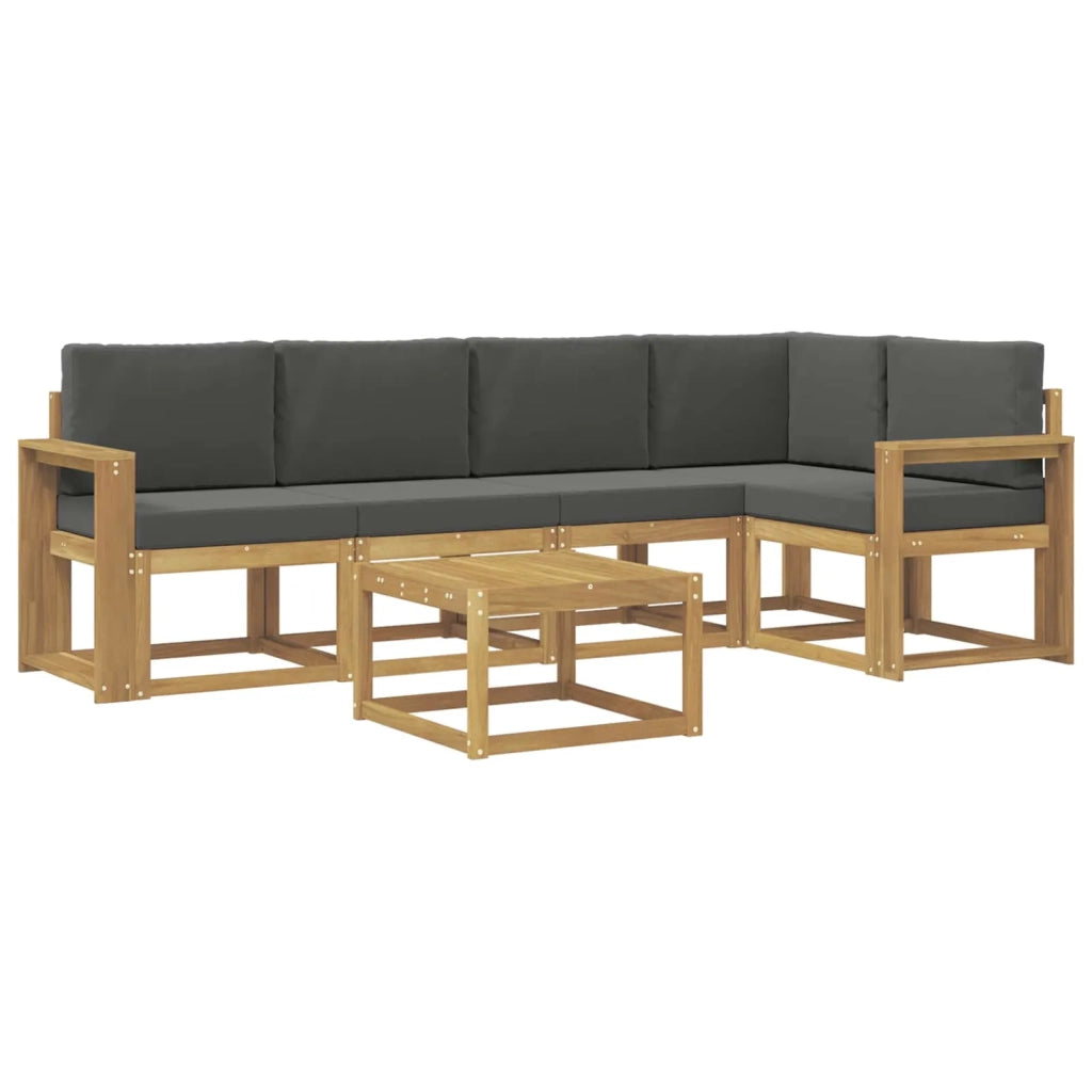 Set di divani da esterno 6 pz Bianco e Antracite 3387671