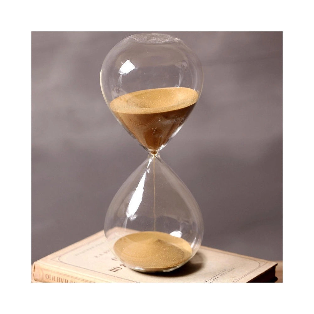 Trade Shop - Clessidra In Vetro Design Timer Sabbia Colorata Durata Tempo 5 Minuti -
