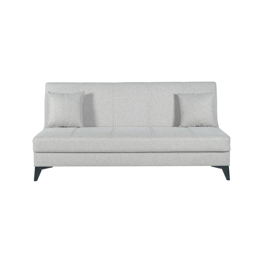 Caneva, Divano Letto 3 Posti Contenitore, 185x78 cm Bianco
