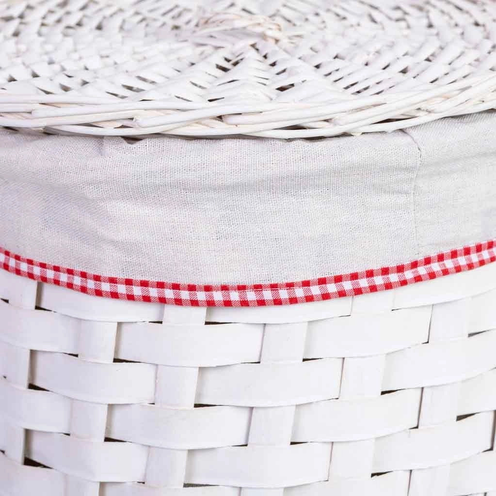 Cesto portabiancheria in vimini grigio 35x35x29h cm