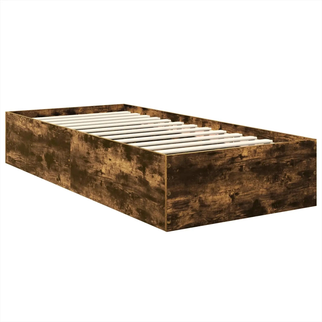 Struttura del letto Rovere fumé 100 x 200 cm Legno multistrato 3408701