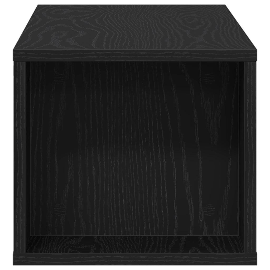 Mobile TV da parete  Nero Rovere 100x30x26,5 cm in legno ingegnerizzato