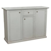 Madia credenza 3 porte 1 cassetto shabby grigio anticato decori 120x39x85 - Mobili 2G