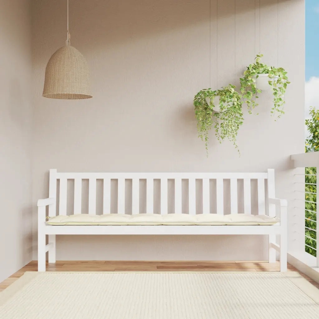 Cuscino per Panca | Cuscini per sedie Giardino Crema 200x50x7 cm in Tessuto Oxford