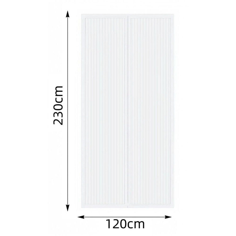 Trade Shop - Zanzariera Universale 120x230cm Bianca Chiusura Automatica Magnetica Porte Finestre 622135 -