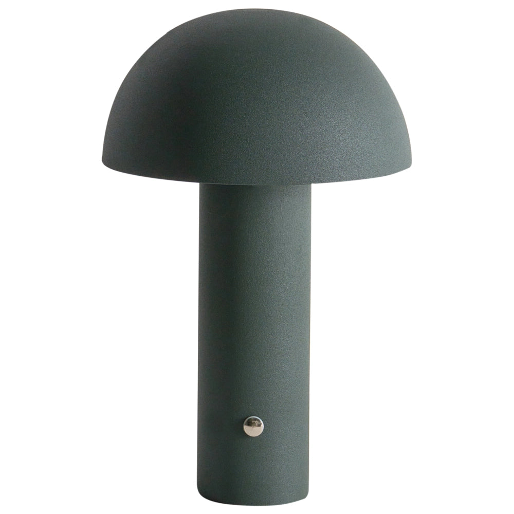 Lampada da tavolo verde scuro a LED senza fili in ferro per interni e per esterni Fungo moderno