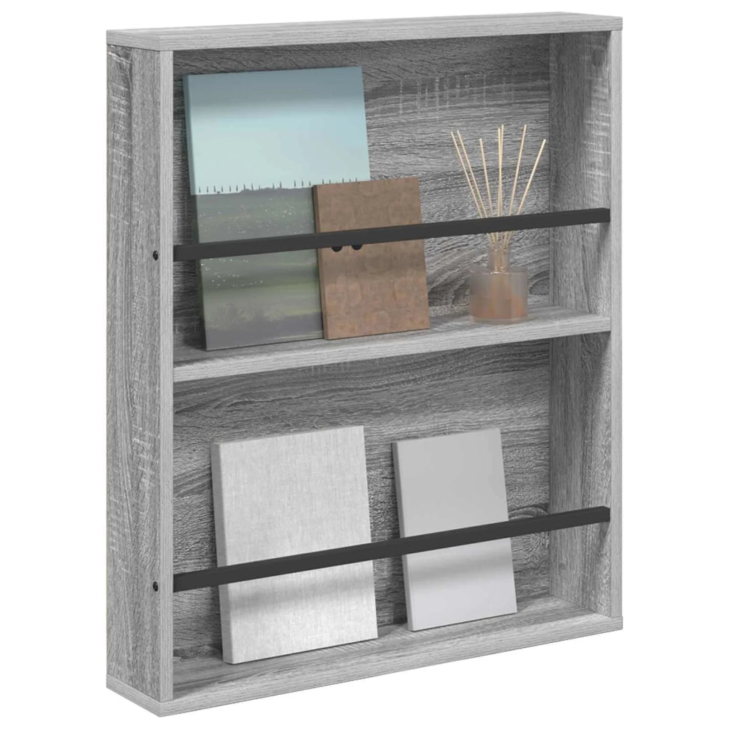 Scaffale per riviste Grigio Sonoma 60 x 12 x 70 cm CFW8646730