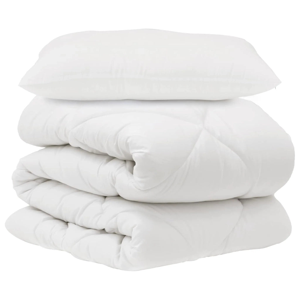 Set di Piumoni con cuscino 2 pz | Duvet Bianco Microfibra