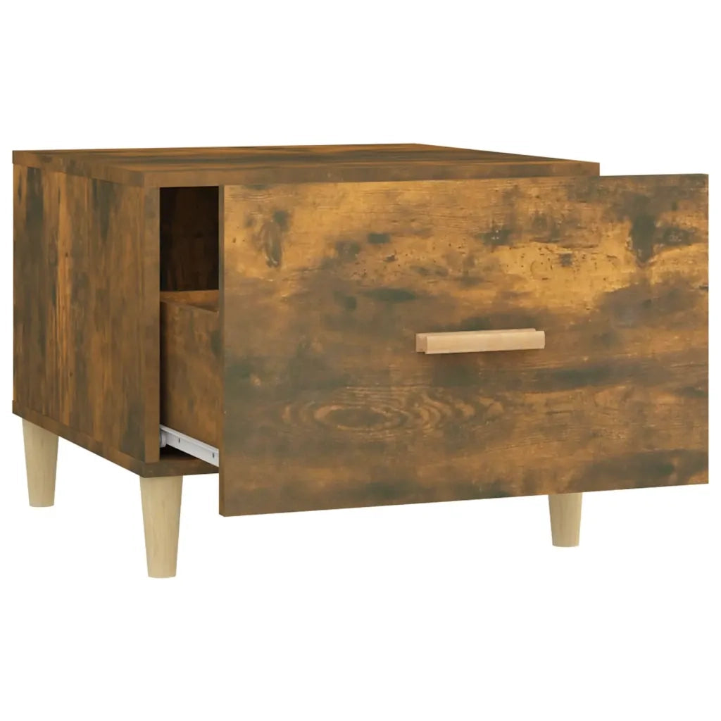 Tavolino da Salotto Rovere Fumo 50x50x40 cm Legno Multistrato 817531