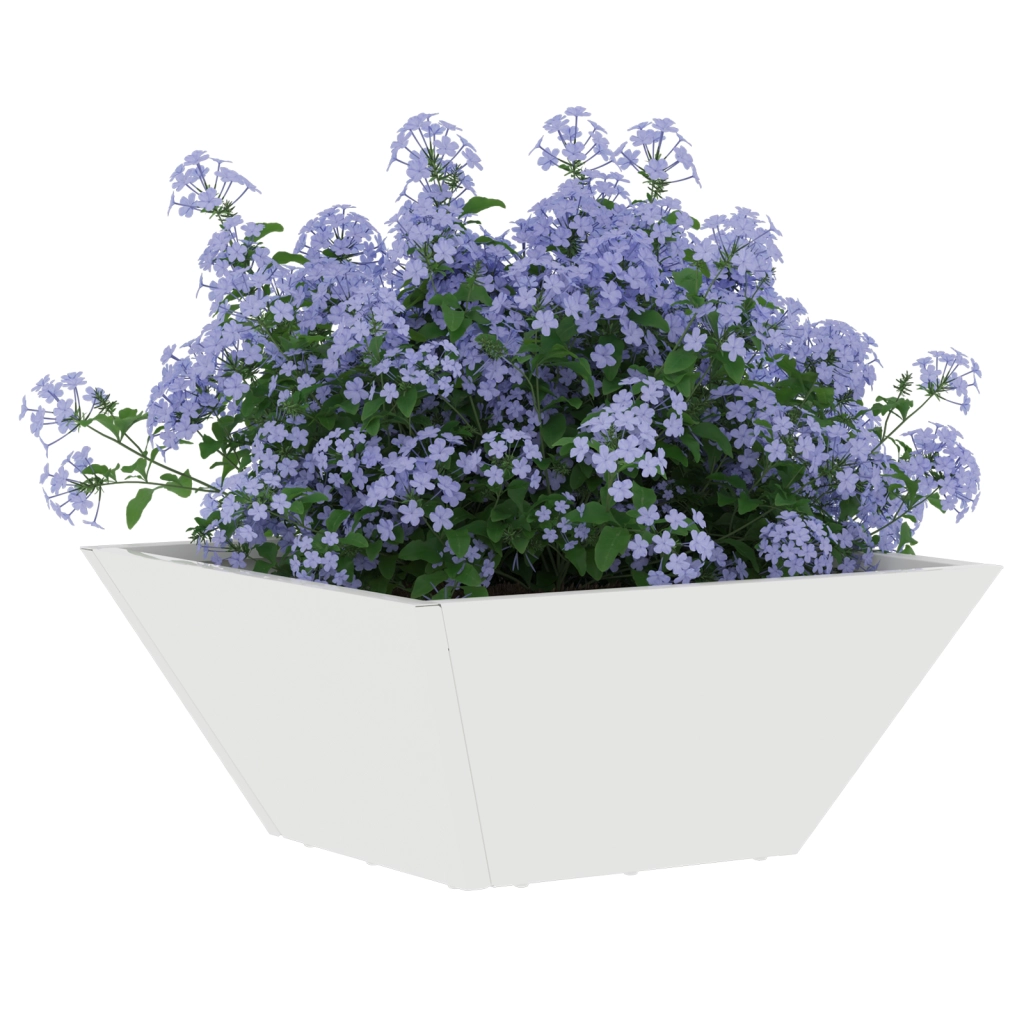 Set di Fioriere in Plastica Bianco Plastica 35 x 35 x 15 cm