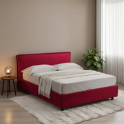 Letto Matrimoniale Brunate, Letto Matrimoniale Materasso Incluso Made in Italy, Rosso
