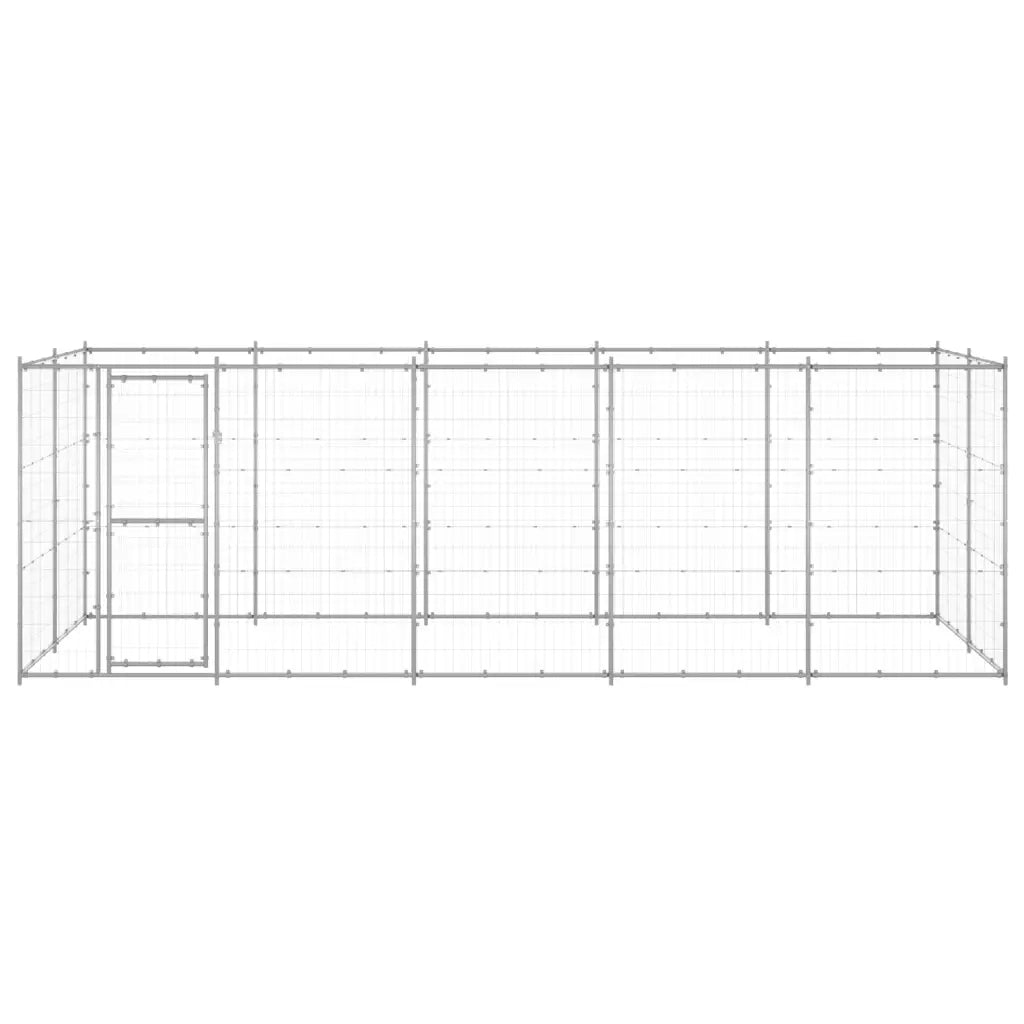 Gabbia per Cani da Esterno in Acciaio Zincato 12,1 m² 3082309