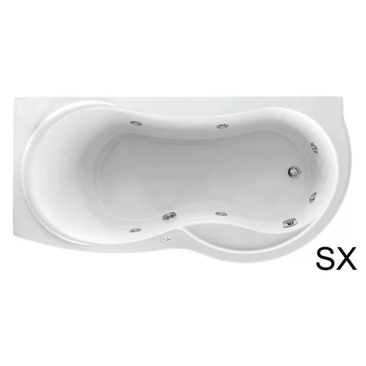 Vasca angolare Hydro 170x70 cm versione sx con telaio serie Venus