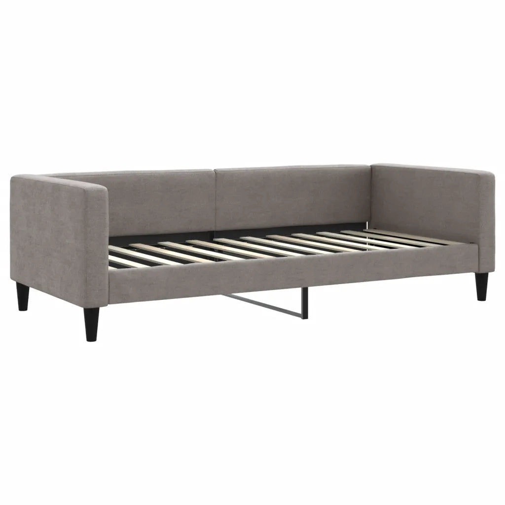 Divano Letto Estraibile con Cassetti Tortora 100x200 cm Tessuto