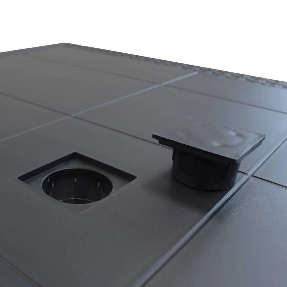 Tavolo Dallas 80x80x74 h cm in Wicker Antracite
