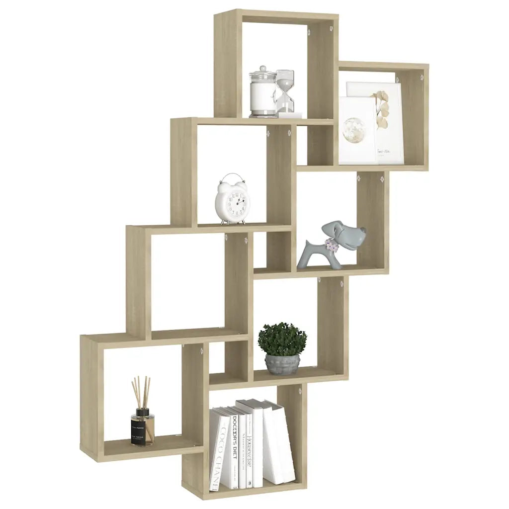 Mensola Parete Cubo Rovere Sonoma 90x15x119cm Legno Multistrato 807181