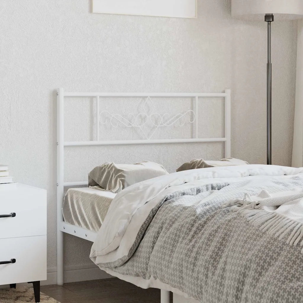 Testiera | Testata di Ricambio in Metallo Bianco 75 cm