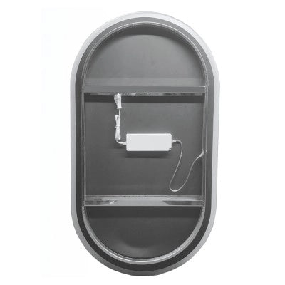 Specchio ovale reversibile 63x110 sabbiatura LED perimetrale retroilluminata