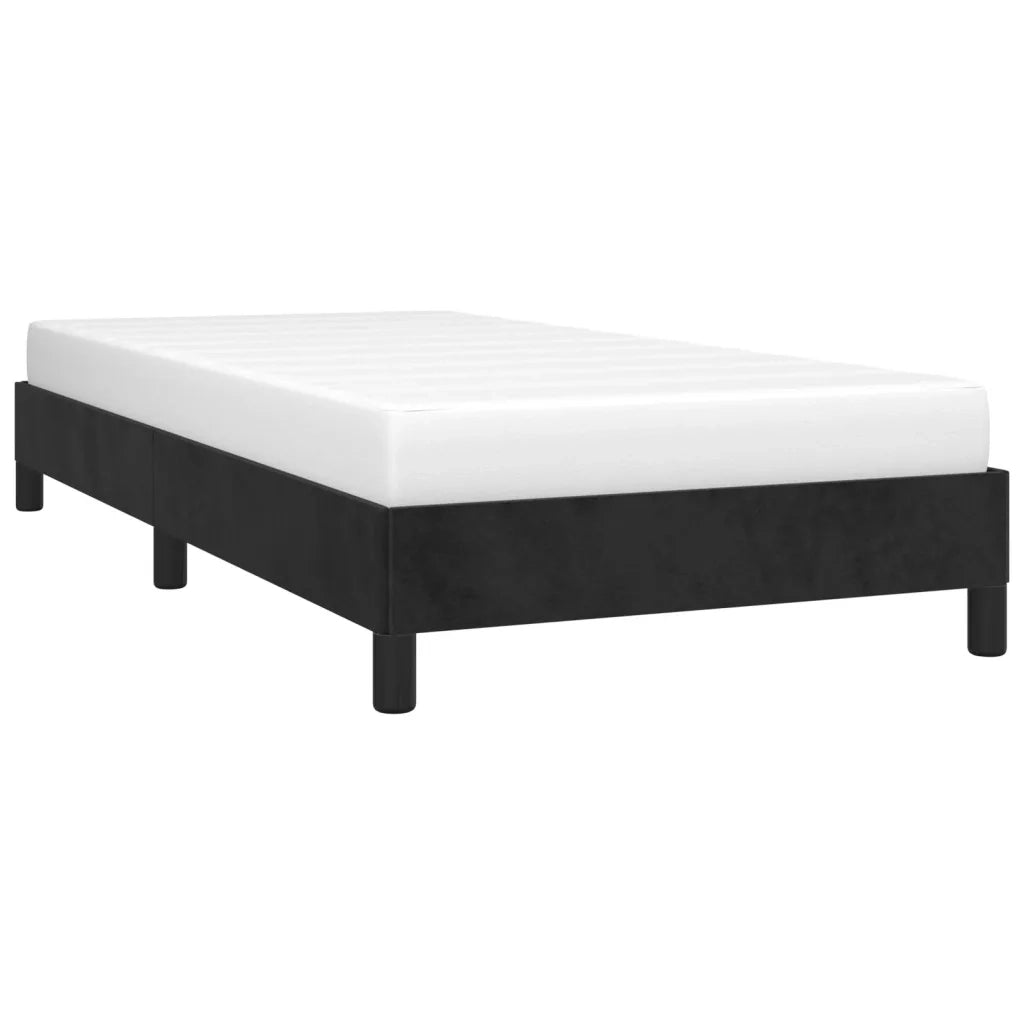 Letto singolo | Letto per adulti | Giroletto Nero 80x200 cm in Velluto