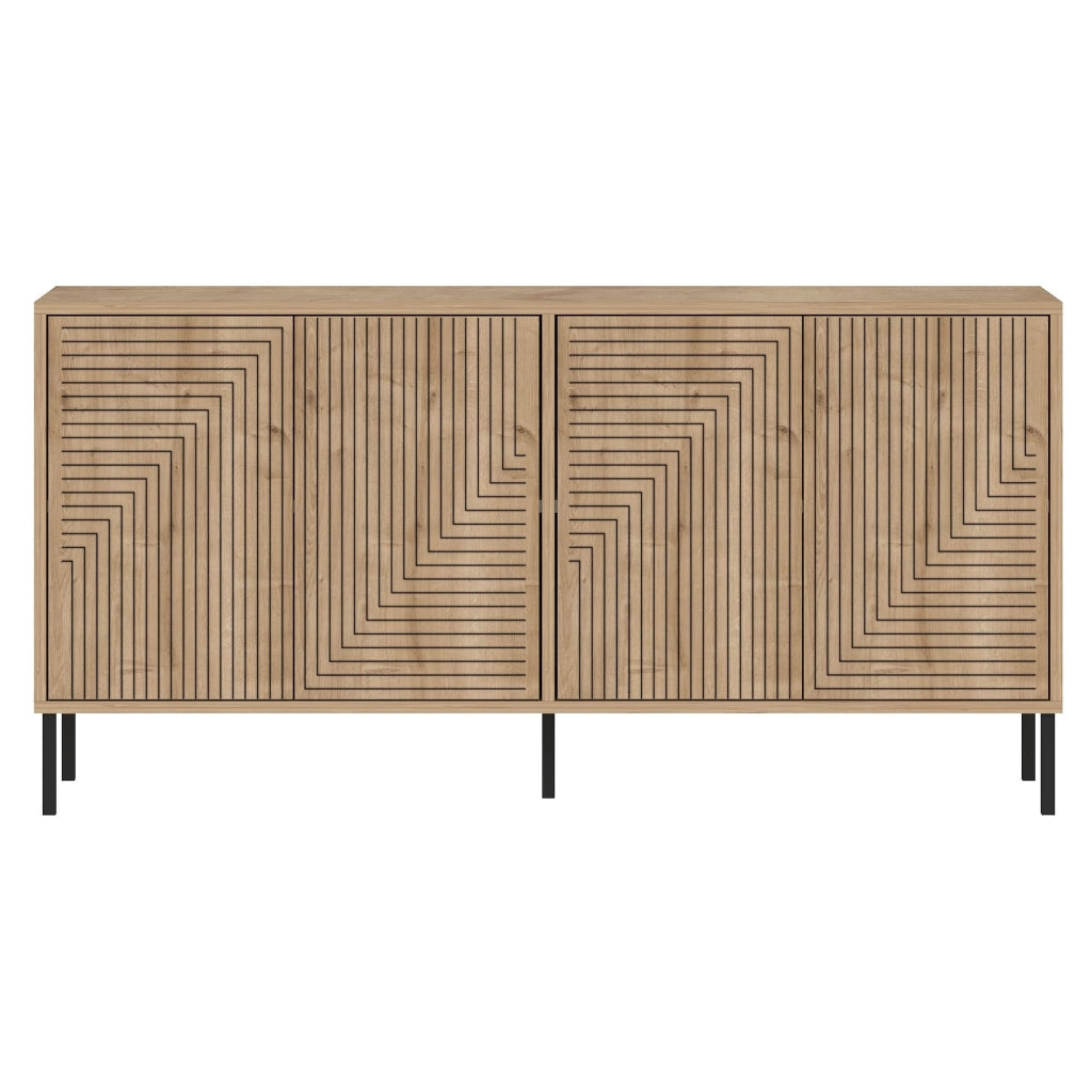 Credenza in legno "Evolet" - 150 x 36 x 75 cm - Beige