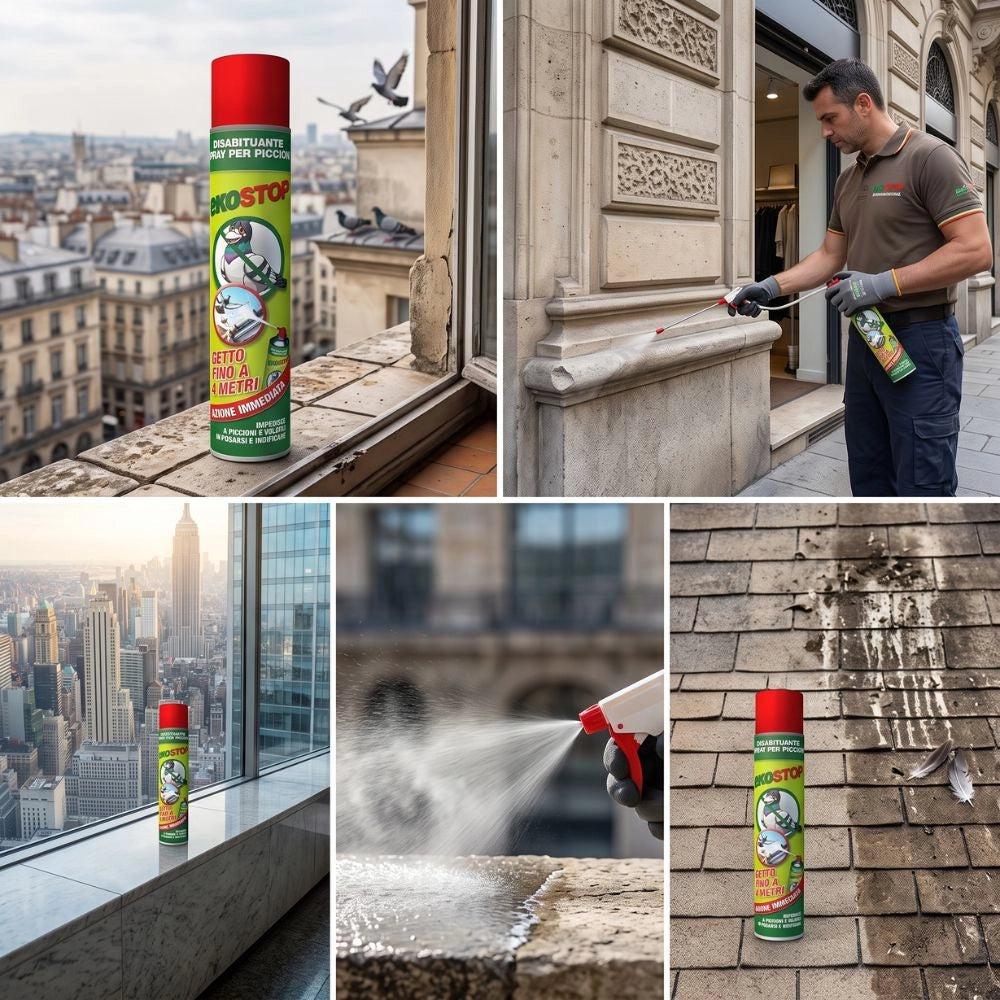 Prochimica ekostop disabituante piccioni e volatili spray fino a 4 metri 750 ml