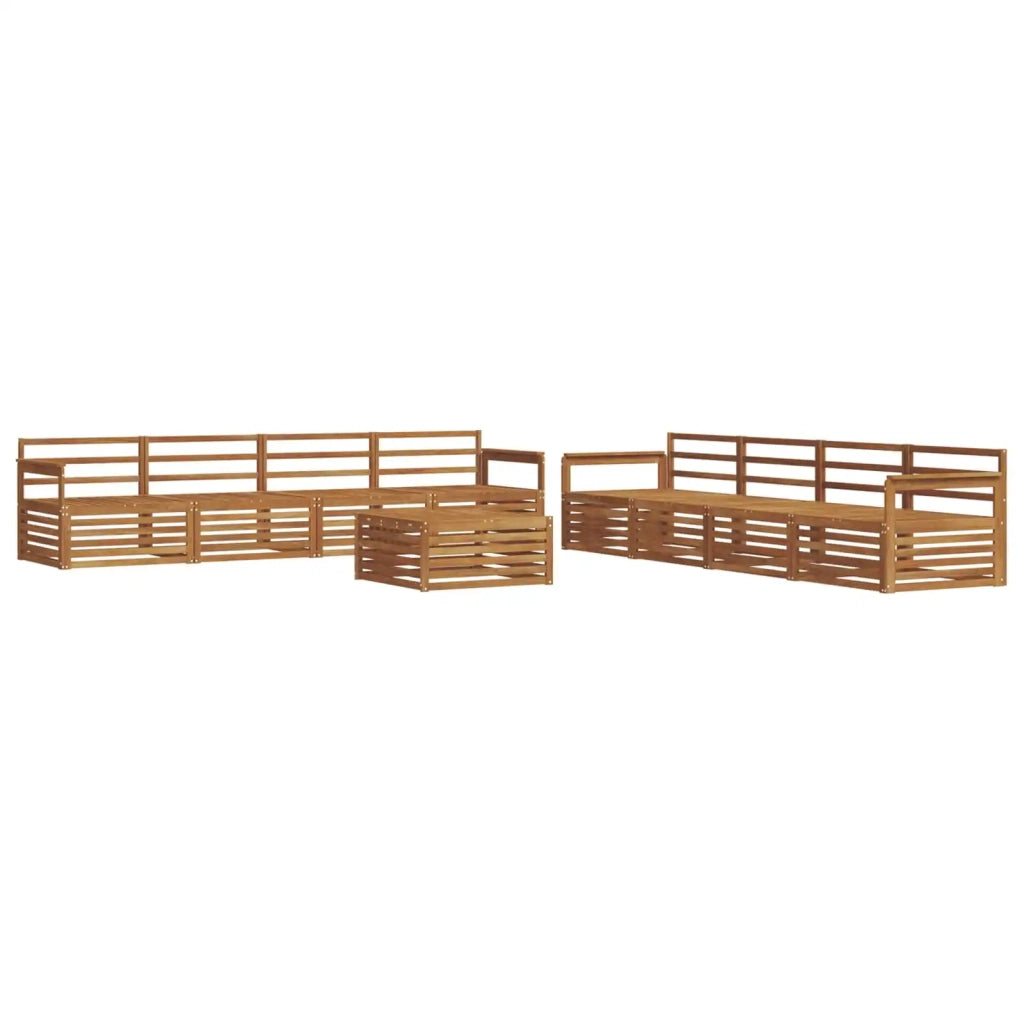 Set di divani da esterno 9 pcs Naturale
