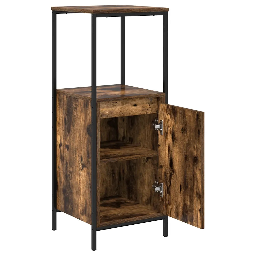 Mobile da Bagno | Armadio da bagno con Ripiani Rovere Fumo 36x35x95 cm