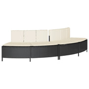 Panche Vasca Idromassaggio con Cuscini 2 pz in Polyrattan Nero CFW1019042