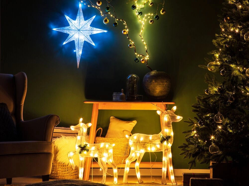 Moderna Decorazione da Esterno Orso Polare con Luci LED Bianco