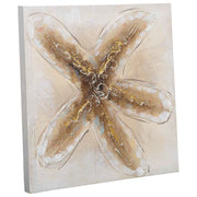 Quadro dipinto a mano con rilievo marrone 40x40x2,5h