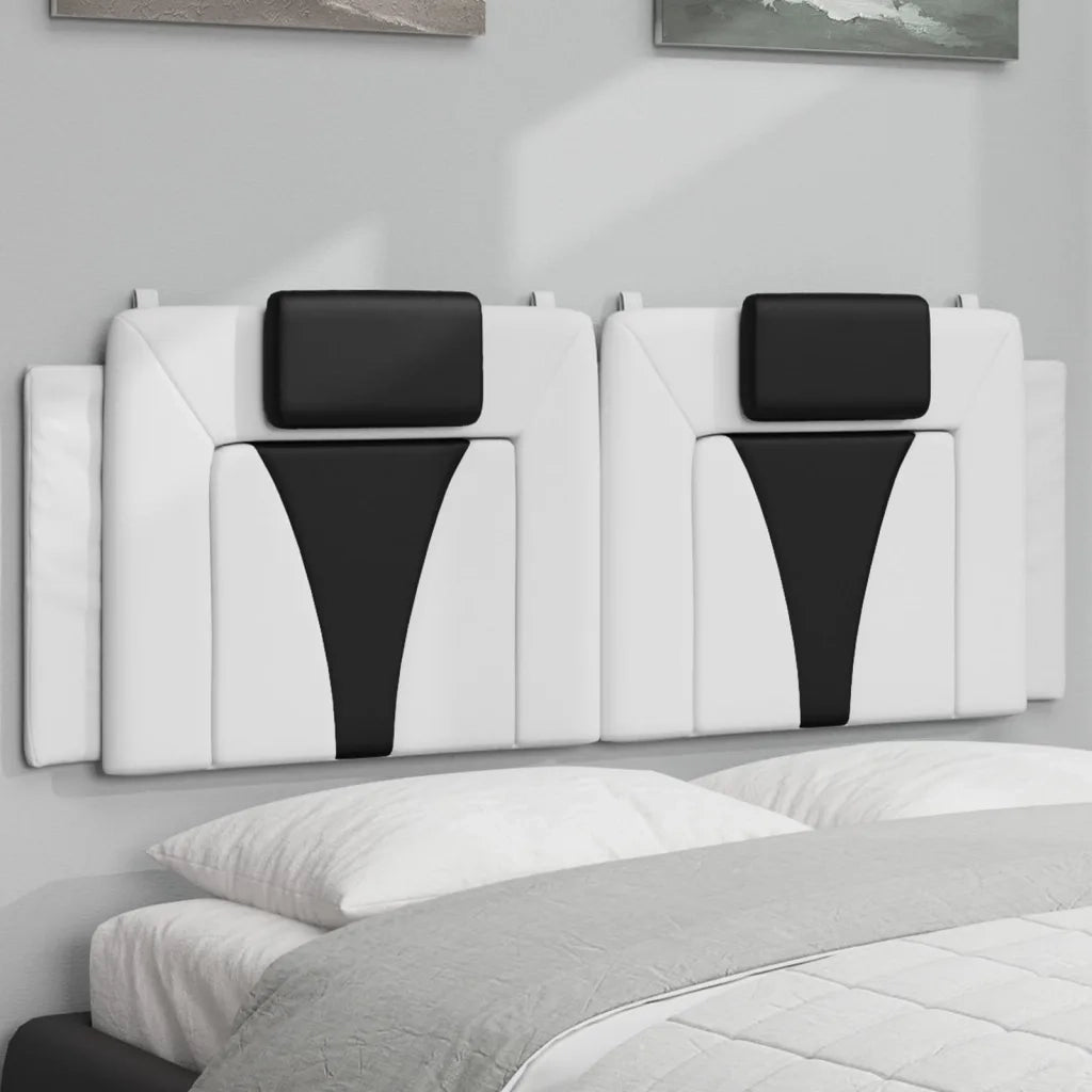 Cuscino Testiera Viana Nero e Bianco 120 cm in Similpelle 374787