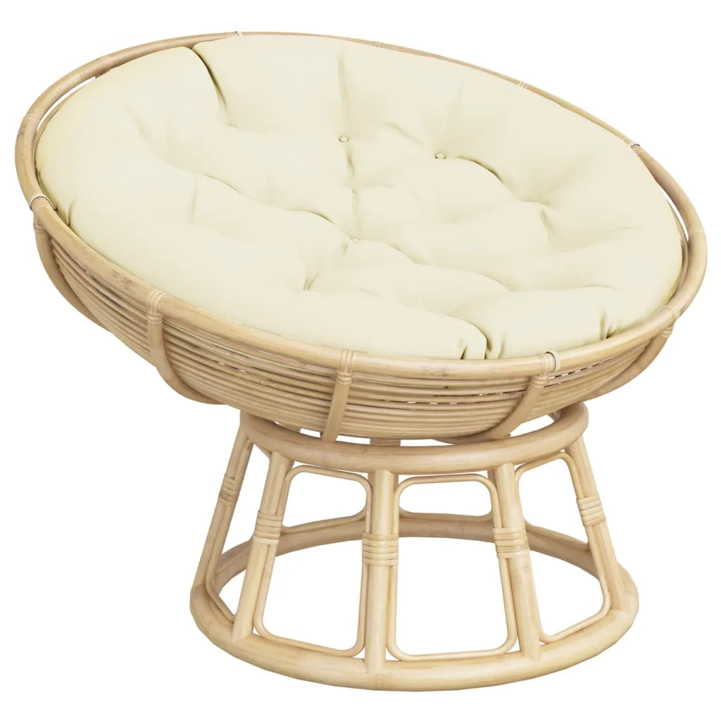 Cuscino Rotondo Crema Ø 100x11 cm in Tessuto Oxford 361964