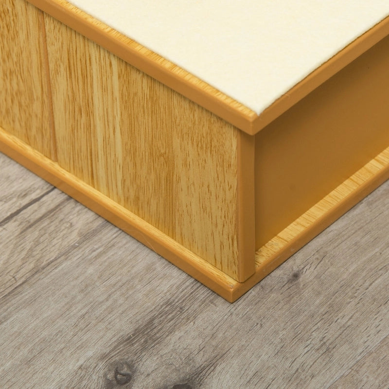 Scala per animali domestici a 4 livelli in legno, con tappeto antiscivolo, fino a 30 kg, colore naturale